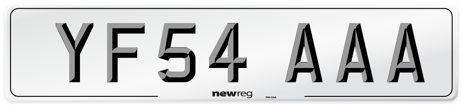 YF54 AAA Number Plate from New Reg